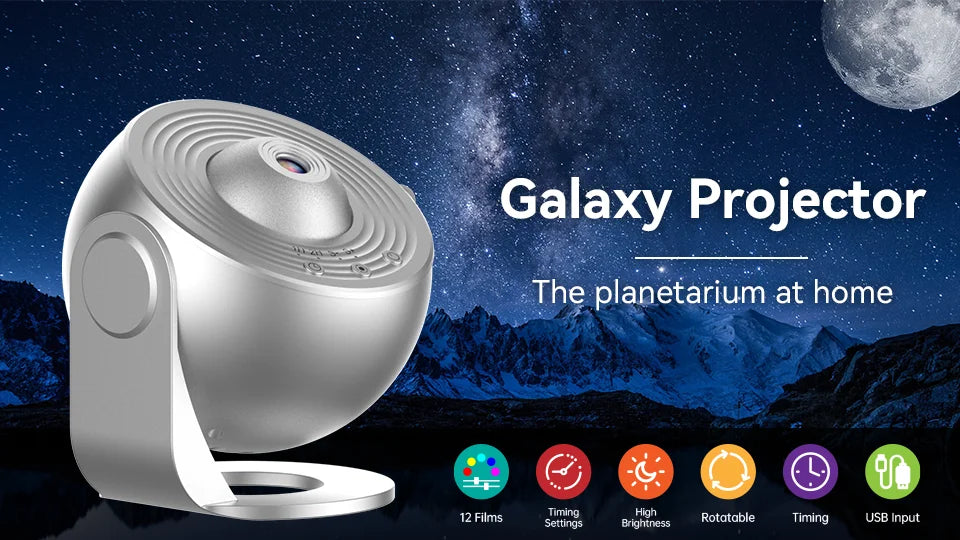 360° Galaxy Star Projector